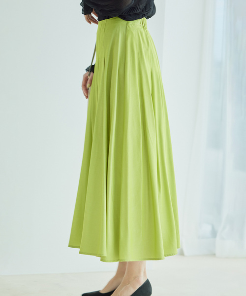 Jayro(ジャイロ)の「リヨセルタックフレアースカート(スカート・レディース・チャコールグレー/イエロー/サックスブルー・FREE)」の5枚目の写真