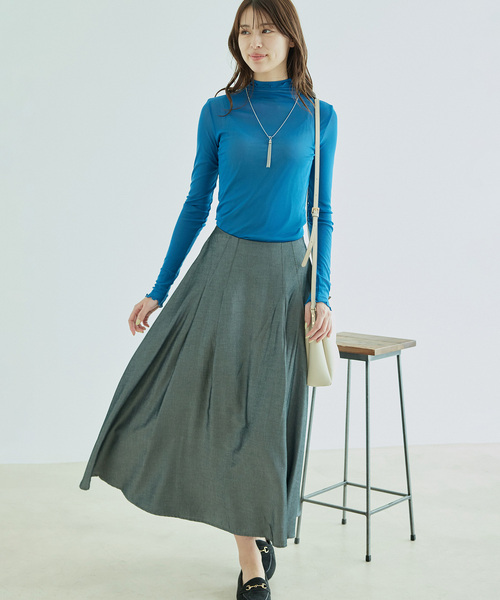 Jayro(ジャイロ)の「リヨセルタックフレアースカート(スカート・レディース・チャコールグレー/イエロー/サックスブルー・FREE)」の10枚目の写真