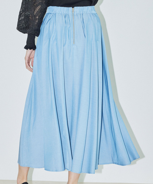 Jayro(ジャイロ)の「リヨセルタックフレアースカート(スカート・レディース・チャコールグレー/イエロー/サックスブルー・FREE)」の14枚目の写真