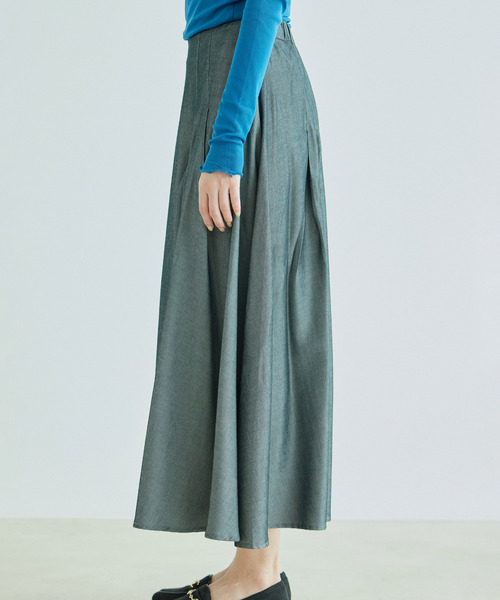 Jayro(ジャイロ)の「リヨセルタックフレアースカート(スカート・レディース・チャコールグレー/イエロー/サックスブルー・FREE)」の17枚目の写真