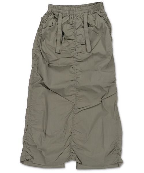 Lull（ルル）の「【Lull / ルル】ミリタリーギャザースカート（スカート・レディース・カーキ/ブラック/ベージュ・ONESIZE）」の5枚目の写真