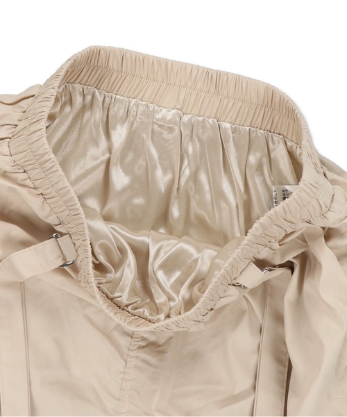 Lull（ルル）の「【Lull / ルル】ミリタリーギャザースカート（スカート・レディース・カーキ/ブラック/ベージュ・ONESIZE）」の9枚目の写真