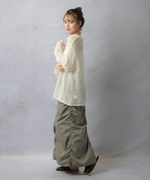 Lull（ルル）の「【Lull / ルル】ミリタリーギャザースカート（スカート・レディース・カーキ/ブラック/ベージュ・ONESIZE）」の14枚目の写真