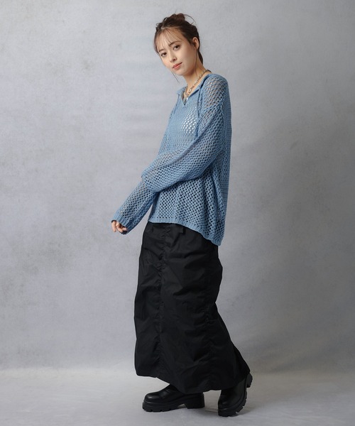 Lull（ルル）の「【Lull / ルル】ミリタリーギャザースカート（スカート・レディース・カーキ/ブラック/ベージュ・ONESIZE）」の17枚目の写真