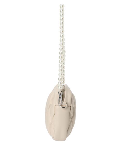 Green　Parks（グリーンパークス）の「・KOSSORECO　パールハンドルキルトショルダー（ショルダーバッグ・レディース・ブラック/アイボリー/シルバー・FREE）」の13枚目の写真