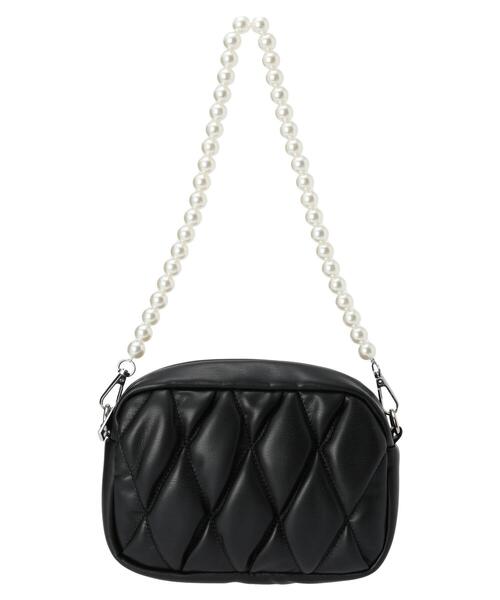 Green　Parks（グリーンパークス）の「・KOSSORECO　パールハンドルキルトショルダー（ショルダーバッグ・レディース・ブラック/アイボリー/シルバー・FREE）」の20枚目の写真