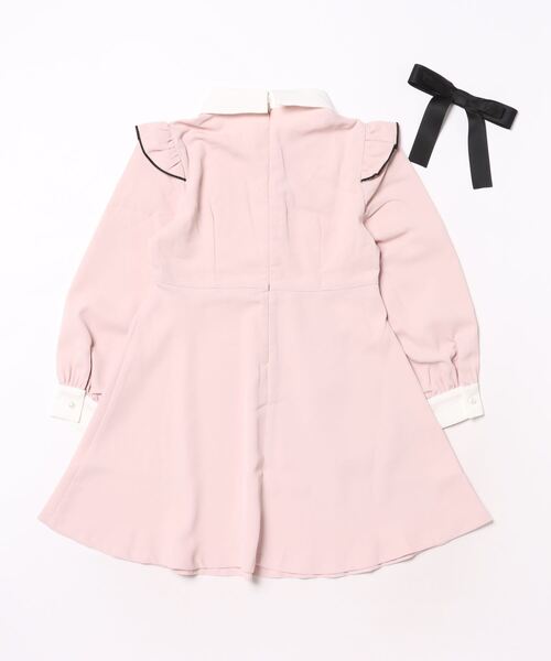 PINKHUNT(ピンクハント)の「PINKHUNT ピンクハント リボン付き肩フリル ワンピース 9309K(ワンピース・キッズ・ベビーピンク/ベージュ・130cm/140cm/150cm/160cm/120cm)」の9枚目の写真