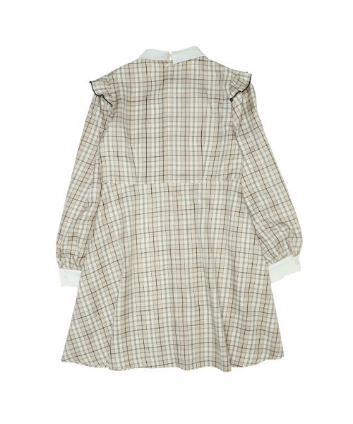 PINKHUNT(ピンクハント)の「PINKHUNT ピンクハント リボン付き肩フリル ワンピース 9309K(ワンピース・キッズ・ベビーピンク/ベージュ・130cm/140cm/150cm/160cm/120cm)」の5枚目の写真