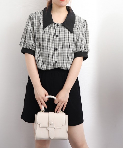 Miniministore(ミニミニストア)の「グレンチェック 柄 シャツ ブラウス 夏(シャツ/ブラウス・レディース・ブラック・XL/L)」の17枚目の写真