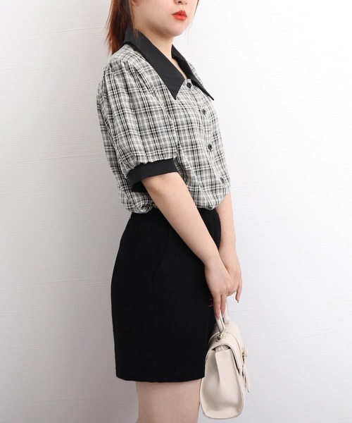 Miniministore(ミニミニストア)の「グレンチェック 柄 シャツ ブラウス 夏(シャツ/ブラウス・レディース・ブラック・XL/L)」の19枚目の写真