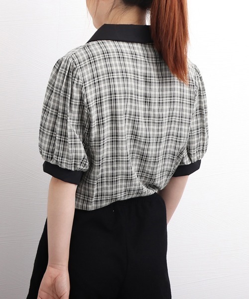 Miniministore(ミニミニストア)の「グレンチェック 柄 シャツ ブラウス 夏(シャツ/ブラウス・レディース・ブラック・XL/L)」の20枚目の写真