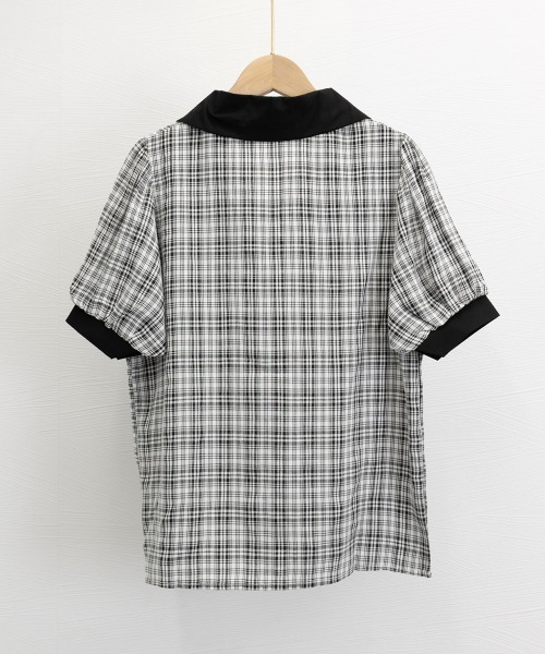 Miniministore(ミニミニストア)の「グレンチェック 柄 シャツ ブラウス 夏(シャツ/ブラウス・レディース・ブラック・XL/L)」の3枚目の写真