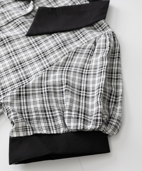 Miniministore(ミニミニストア)の「グレンチェック 柄 シャツ ブラウス 夏(シャツ/ブラウス・レディース・ブラック・XL/L)」の5枚目の写真