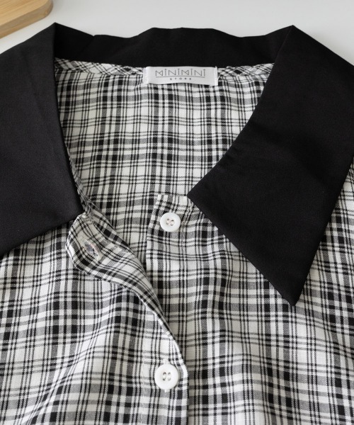 Miniministore(ミニミニストア)の「グレンチェック 柄 シャツ ブラウス 夏(シャツ/ブラウス・レディース・ブラック・XL/L)」の6枚目の写真