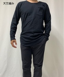 Tシャツ/カットソー（ブラック/黒色系・長袖）ファッション通販