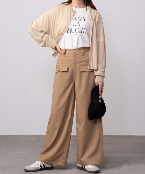 HusHusH（ハッシュアッシュ）の「HusHusH ハッシュアッシュ ニットカーディガン（カーディガン/ボレロ・レディース・ブラック/ホワイト×ネイビー/ベージュ・M/L/S）」の7枚目の写真