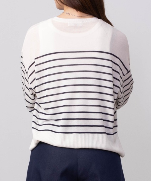 HusHusH（ハッシュアッシュ）の「HusHusH ハッシュアッシュ ニットカーディガン（カーディガン/ボレロ・レディース・ブラック/ホワイト×ネイビー/ベージュ・M/L/S）」の10枚目の写真