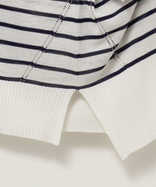 HusHusH（ハッシュアッシュ）の「HusHusH ハッシュアッシュ ニットカーディガン（カーディガン/ボレロ・レディース・ブラック/ホワイト×ネイビー/ベージュ・M/L/S）」の19枚目の写真