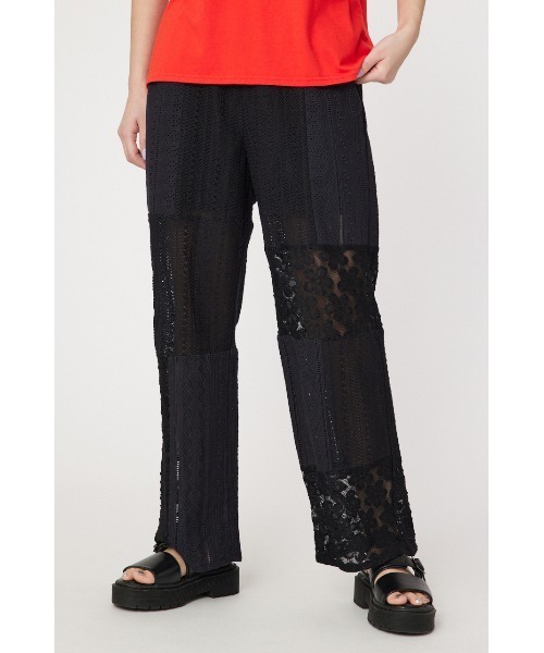 RODEO CROWNS WIDE BOWL（ロデオクラウンズワイドボウル）の「パッチワークレースパンツ（その他パンツ・レディース・ブラック/オフホワイト・FREE）」の14枚目の写真