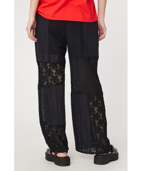 RODEO CROWNS WIDE BOWL（ロデオクラウンズワイドボウル）の「パッチワークレースパンツ（その他パンツ・レディース・ブラック/オフホワイト・FREE）」の16枚目の写真