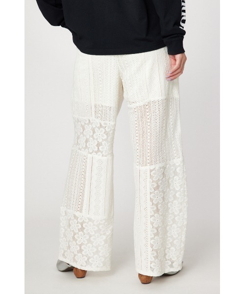 RODEO CROWNS WIDE BOWL（ロデオクラウンズワイドボウル）の「パッチワークレースパンツ（その他パンツ・レディース・ブラック/オフホワイト・FREE）」の9枚目の写真