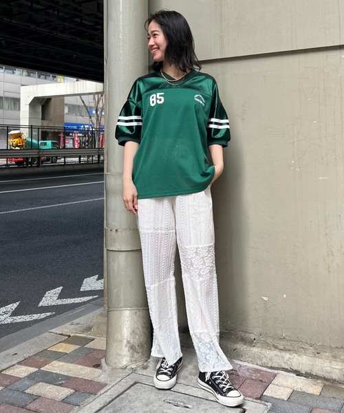 RODEO CROWNS WIDE BOWL（ロデオクラウンズワイドボウル）の「パッチワークレースパンツ（その他パンツ・レディース・ブラック/オフホワイト・FREE）」の20枚目の写真