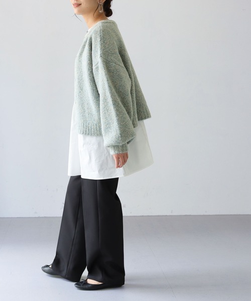 HER CLOSET（ハークローゼット）の「【SHE MO SHELLY】ニットカーディガン（カーディガン/ボレロ・レディース・ブルー・M）」の3枚目の写真