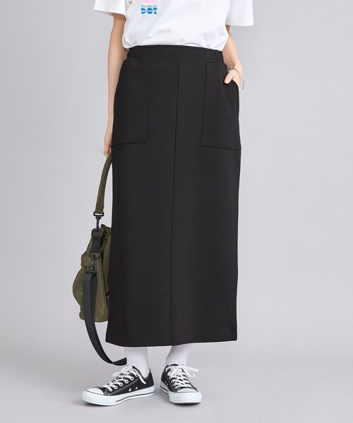 coen（コーエン）の「ツイルベイカーナロースカート（スカート・レディース・ブラック/ナチュラル/ダークグレー・L/M）」の2枚目の写真
