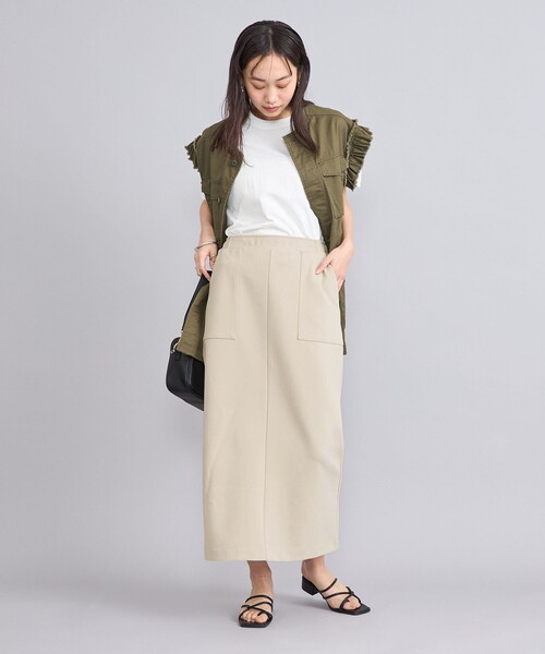 coen（コーエン）の「ツイルベイカーナロースカート（スカート・レディース・ブラック/ナチュラル/ダークグレー・L/M）」の4枚目の写真