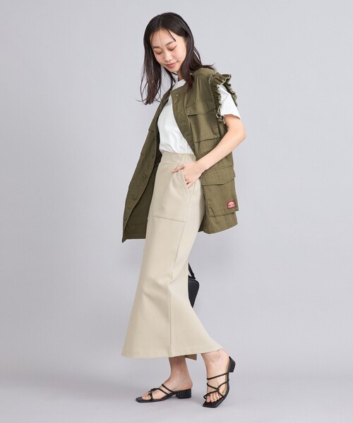 coen（コーエン）の「ツイルベイカーナロースカート（スカート・レディース・ブラック/ナチュラル/ダークグレー・L/M）」の5枚目の写真