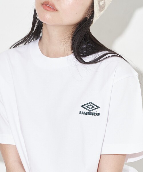 UMBRO FRKS アンブロ 別注 SHIRRING T-SHIRT ホワイト FREAK'S STORE