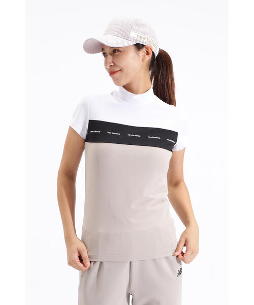 New Balance Golf(ニューバランスゴルフ)の「【new balance golf】UPF50+ 接触冷感 半袖 モックネック プルオーバー (WOMENS SPORT)(Tシャツ/カットソー・レディース・ブラック/ブラック系その他/ベージュ/ホワイト・SMALL/MEDIUM/LARGE)」の4枚目の写真