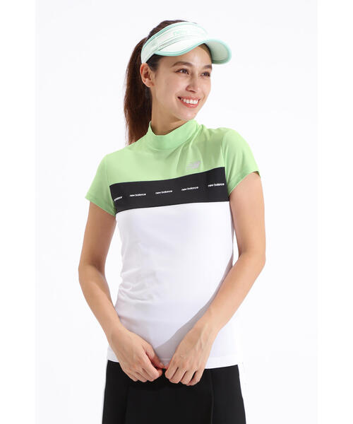 New Balance Golf(ニューバランスゴルフ)の「【new balance golf】UPF50+ 接触冷感 半袖 モックネック プルオーバー (WOMENS SPORT)(Tシャツ/カットソー・レディース・ブラック/ブラック系その他/ベージュ/ホワイト・SMALL/MEDIUM/LARGE)」の2枚目の写真
