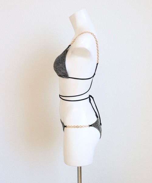 rady　パレオデザインビキニ　ボレロSET 　ブラック　♥︎Mサイズ♥︎ セール】レディース水着体型カバー ハイネックレースフレア
