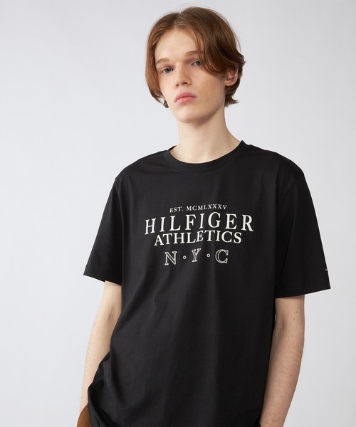 TOMMY HILFIGER(トミーヒルフィガー)の「ヒルフィガースタックロゴTシャツ(Tシャツ/カットソー・メンズ・ネイビー/ブラック/ホワイト・SMALL/MEDIUM/X-LARGE/LARGE)」の13枚目の写真