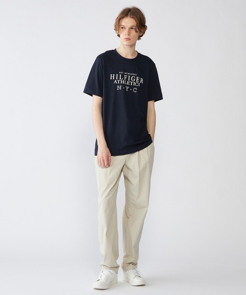 TOMMY HILFIGER(トミーヒルフィガー)の「ヒルフィガースタックロゴTシャツ(Tシャツ/カットソー・メンズ・ネイビー/ブラック/ホワイト・SMALL/MEDIUM/X-LARGE/LARGE)」の16枚目の写真
