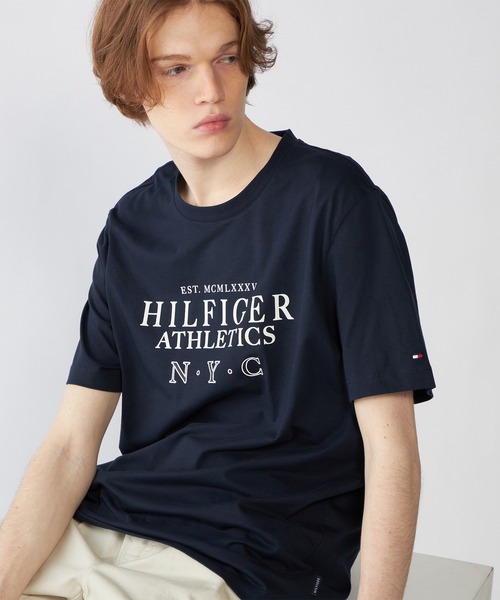 TOMMY HILFIGER(トミーヒルフィガー)の「ヒルフィガースタックロゴTシャツ(Tシャツ/カットソー・メンズ・ネイビー/ブラック/ホワイト・SMALL/MEDIUM/X-LARGE/LARGE)」の18枚目の写真