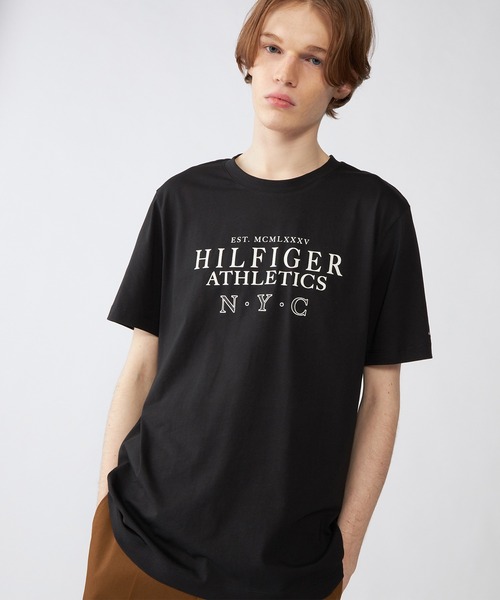 TOMMY HILFIGER(トミーヒルフィガー)の「ヒルフィガースタックロゴTシャツ(Tシャツ/カットソー・メンズ・ネイビー/ブラック/ホワイト・SMALL/MEDIUM/X-LARGE/LARGE)」の15枚目の写真