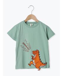 Samansa Mos2 Lagom | ◎恐竜ビッグワッペンTシャツ(Tシャツ/カットソー)