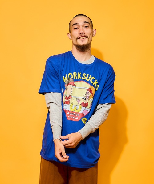 VARIOUS PRINT - BV&BU“WORK SUCKS”（Tシャツ/カットソー）｜SAWINTO（ソイント）