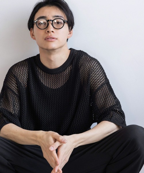 アンサンブル メッシュニットレイヤーＳＳ　114348 セール】メッシュニットレイヤーSS 114348（アンサンブル