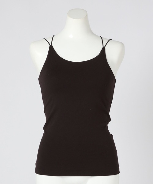bijorie(ビジュリィ)の「【bijorie】ベストボディブラカップ付きバッククロスキャミ/NEW BASIC 24SS(キャミソール・レディース・ブラック/グリーン/インディゴブルー/オフホワイト・M/L/LG)」の12枚目の写真