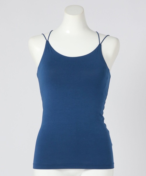 bijorie(ビジュリィ)の「【bijorie】ベストボディブラカップ付きバッククロスキャミ/NEW BASIC 24SS(キャミソール・レディース・ブラック/グリーン/インディゴブルー/オフホワイト・M/L/LG)」の14枚目の写真