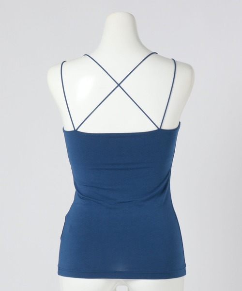 S64:新品❣️リボン キャミソール 単品 ブラック サイズ44 カップ付きキャミ】コンフォートストレッチブラトップ AMST1497