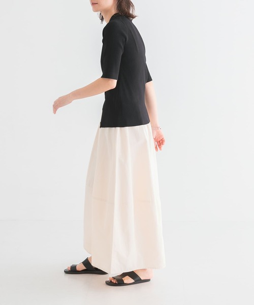 URBAN RESEARCH(アーバンリサーチ)の「コクーンマキシスカート(スカート・レディース・ブラック/オフホワイト・FREE)」の15枚目の写真