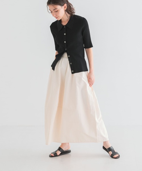 URBAN RESEARCH(アーバンリサーチ)の「コクーンマキシスカート(スカート・レディース・ブラック/オフホワイト・FREE)」の17枚目の写真