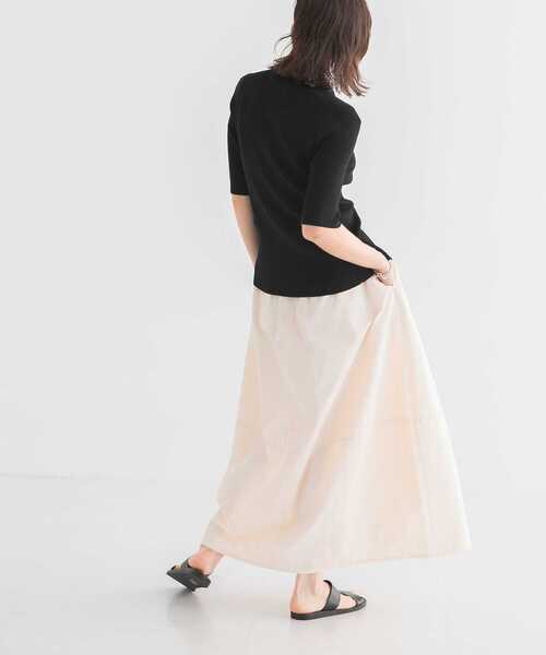 URBAN RESEARCH(アーバンリサーチ)の「コクーンマキシスカート(スカート・レディース・ブラック/オフホワイト・FREE)」の20枚目の写真