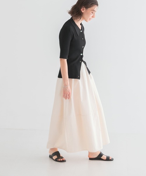 URBAN RESEARCH(アーバンリサーチ)の「コクーンマキシスカート(スカート・レディース・ブラック/オフホワイト・FREE)」の21枚目の写真