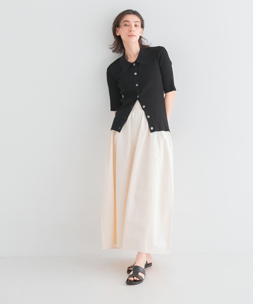 URBAN RESEARCH(アーバンリサーチ)の「コクーンマキシスカート(スカート・レディース・ブラック/オフホワイト・FREE)」の22枚目の写真