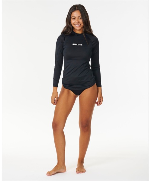rip curl（リップカール）の「【RIPCURL（リップカール）】L CLASSIC SURF LS UPF RASHGUARD/水陸両用UPF 50+(日焼け防止)ワンポイントロゴ長袖ラッシュガード(水着)（ラッシュガード・レディース・ブラック・X-SMALL/SMALL）」の11枚目の写真